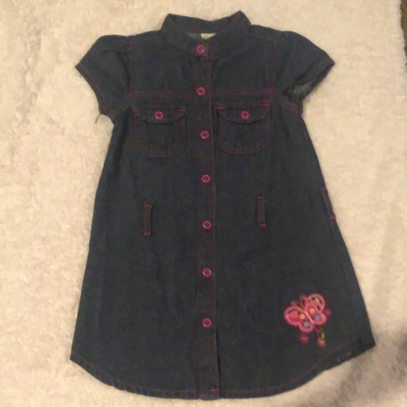 Blue Jean dress butterfly decor, missing belt